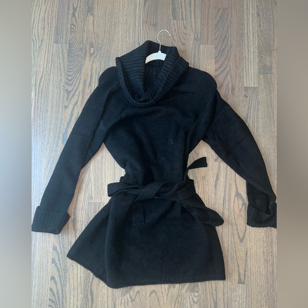 ASOS black turtle neck sweater dress
